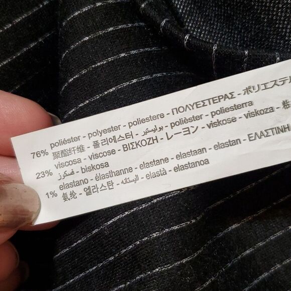 Zara Woman Pinstriped Mock Neck Midi Dress Size M - Picture 9 of 9